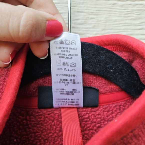 Patagonia red quarter zip Better Sweater women's small - Picture 6 of 7
